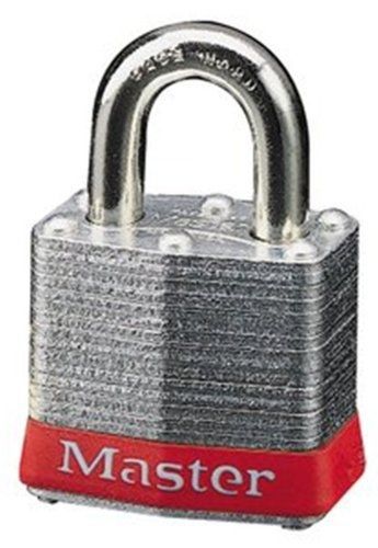 Master Lock 3KAMKRED Safety Lockout Master Keyed Padlock with 3/4-inch