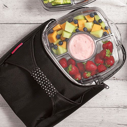 PAMPERED CHEF Small Insulated Cool Serving Carrier Container-Picnics-Bag