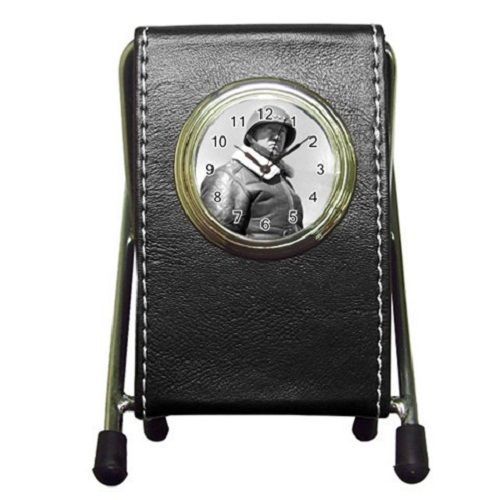 Vintage General George S Patton Ww2 (2in 1) Pen Holder and Desktop Clock