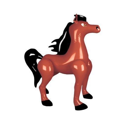 Large Inflatable Brown And Black Horse - 36&#034; New