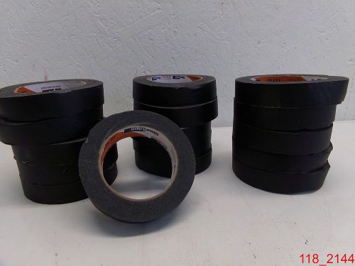 Qty=16 ShurTape CP631 1&#034; wide General Purpose Masking Tape, Black- rolls damaged
