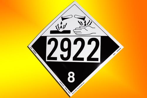Label master zrvp4-2922 hazard class 8 corrosive placard n.o.s., 8, (6.1), pgii for sale