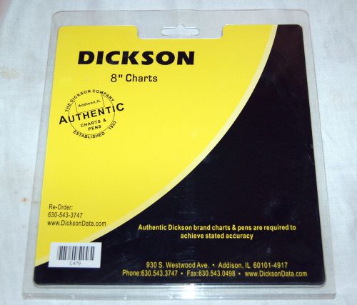 Dickson #C479 Circular Chart Recorder papers, 8&#034;/203mm Diameter, 7-Day Rotation