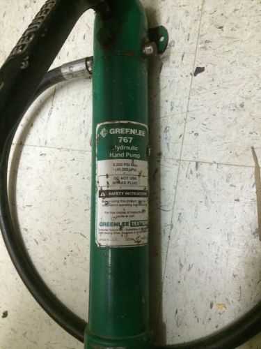 Greenlee 767 hydraulic hand pump and ram