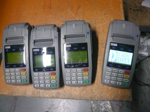 LOT OF 4 First Data FD50 Credit Card Terminal Credit Card Machine  AS IS READ AD