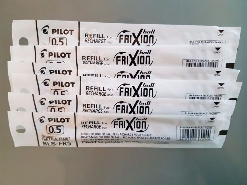 Pilot FriXion 0.5mm Roller ball pen refill (6 black)