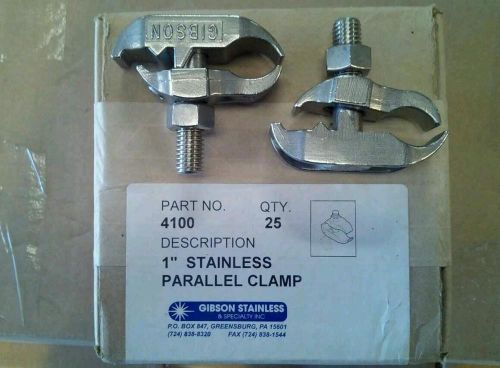GIBSON #4100  1 INCH S/S PARALLEL CLAMPS LOT OF 10 CLAMPS