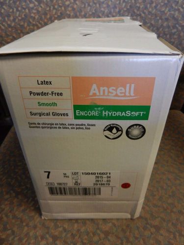 2018670 Ansell Latex Encore Hydrosoft Surgical Gloves,Sz7  Expires 03/2017