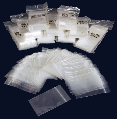 1000 ziploc zipper bags plastic baggie ziplock 2&#034;x 3&#034; for sale