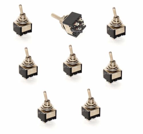 8 DPST ON/OFF Miniature Toggle Switches Two Pole SIngle Throw