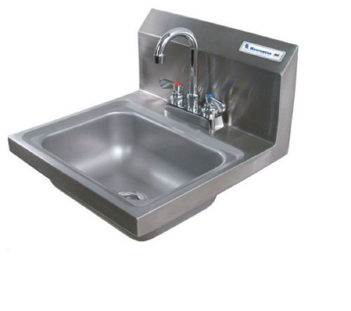 14&#034; x 10&#034; Stainless Steel Deck Mount Hand Sink w Faucet BBKHS-D-1410-P-G