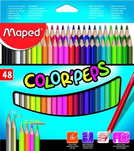 Maped Helix USA Color&#039;Peps Colored Pencils, Assorted Colors, Pack of 48