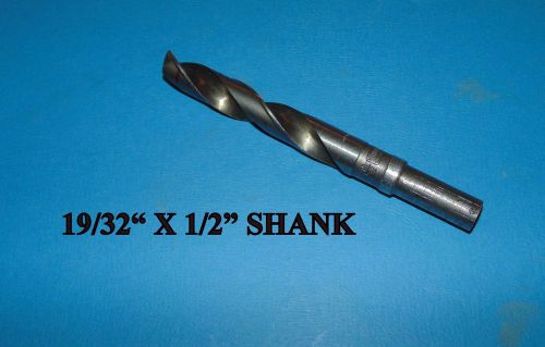 National milling drill 19/32&#034; x 1/2&#034; shank x  5-1/2&#034; long drill bit high speed for sale