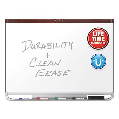 Prestige 2 Connects DuraMax Magnetic Porcelain Whiteboard, 36 x 24, Mahogany