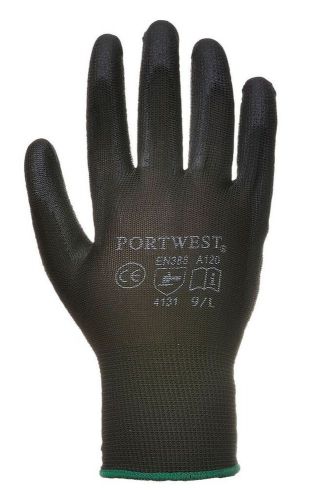 Portwest PU Palm Work Gardening Glove, 6 Pair, Large Size