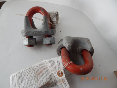 NEW COLUMBUS McKINNON WIRE ROPE CLIP- CABLE CLAMP. 1 1/4&#034;.  2 PCS. NEW