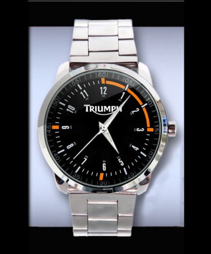 Triumph Motorcycle Sport Touring Bike Logo On Sport Metal Watch