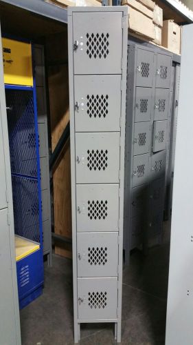 Lyon expanded metal six high box lockers for sale