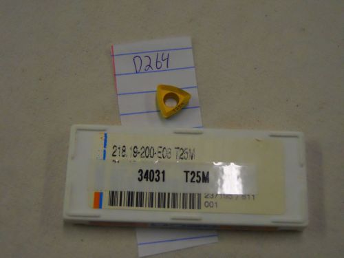 10 new seco 218.19-200-e09 carbide inserts. grade: t25m {d264} for sale