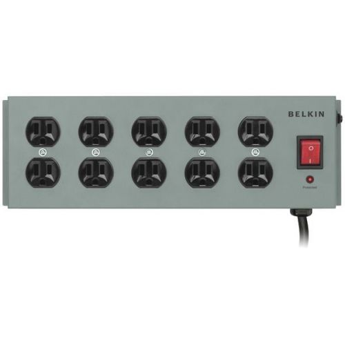 Belkin F9D1000-15 Metal SurgeMaster Surge Protector w/10 Outlets 15&#039; Cord