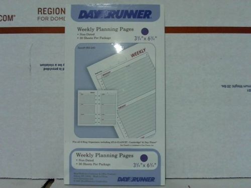 Dayrunner 063-240 Weekly Planning Pages. 30 Sheets Non-Dated DR4058-10