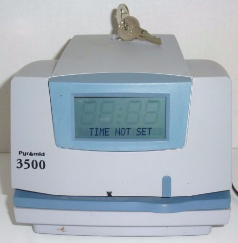 Pyramid 3500 Multi-Purpose Time Clock, Time Recorder Document Stamp TESTED