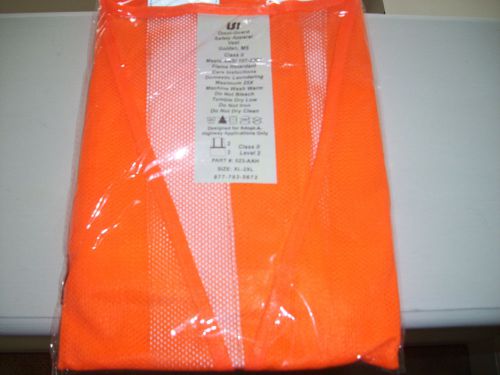 Safety Vest LSI Omni-Guard Class 2 Level 2 sz XL-2XL Orange Running Work Hunting