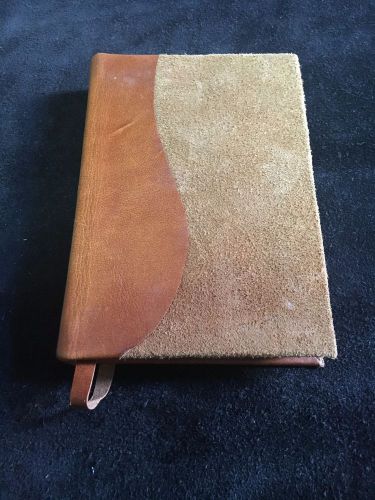 Suede&amp;leather Handmade notebook hardcover (Brown)