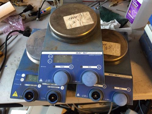 Lot of 3 IKA RET Control-Visc S1 Digital Hot Plate Magnetic Stirrers