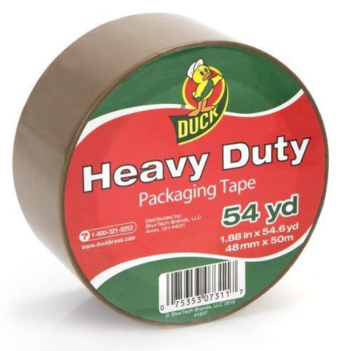 Duck Brand HD High Performance Packaging Tape, 1.88-Inch x 54.6-Yard, Tan, Singl