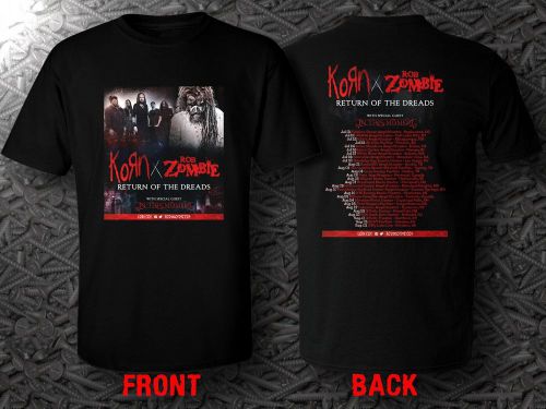 Korn - Rob Zombie Return Of The Dreads Tour 2016 Tour Date T-Shirts Size S - 5XL