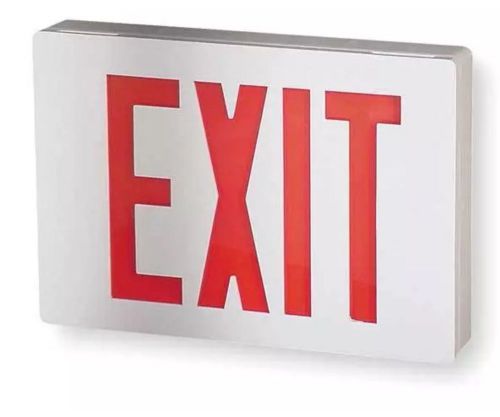 Acuity Lithonia Le S W 1 R Eln Sd Exit Sign W/ Battery Backup, 2.8W, Red, 1