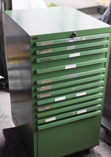 Lista tool cabinet large green 12 door for sale