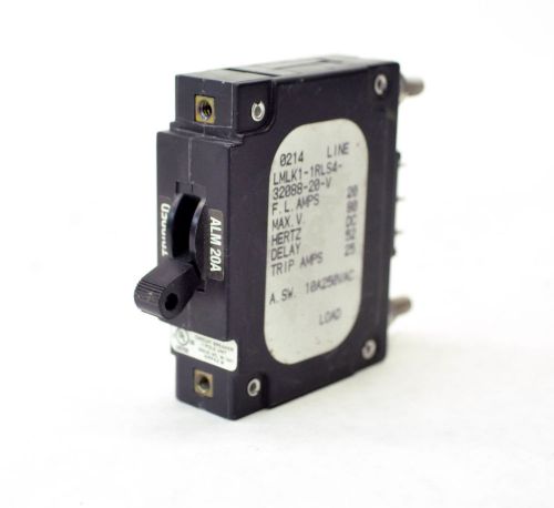 Airpax Sensata LMLK1-1RLS4-32088-20-V 1P 20A 80V Circuit Breaker