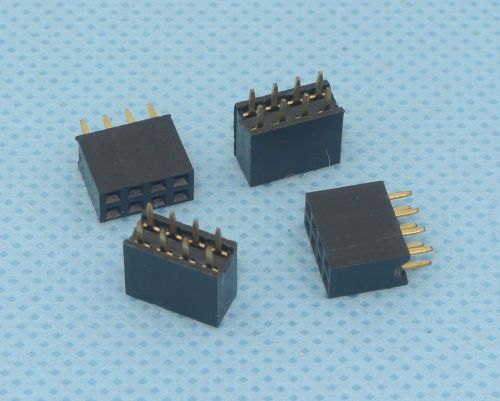 10pcs 2.54mm(.100&#034;) Female pin header,8pin 2x4pin,dual row pcb receptacle