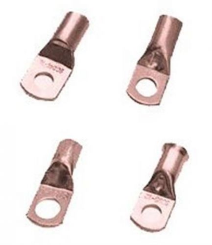 Crimp/Solder Lug, 3/8 Inch Stud, Copper, 4 AWG Pk 5