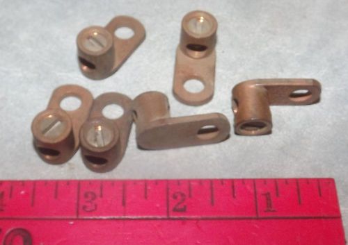 Six (6) Blackburn L70 Slot Head Screw Copper Terminal Connectors Lugs 14-4