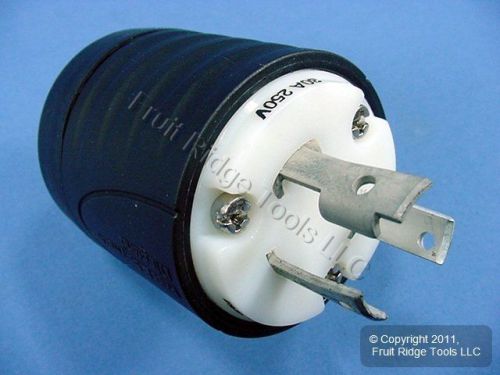 New Pass &amp; Seymour White Locking Plug NEMA L6-30P Twist Lock Turnlok 30A L630-P