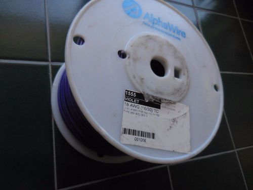 New 1000&#039; awg 18 violet stranded copper wire 1000v 80c alpha wire 1555 mil-w-76b for sale
