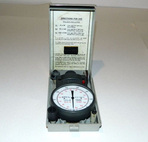 Three Speed Range Vintage DEUMO Tachometer Gauge Meter Epic Inc. Made in Germany
