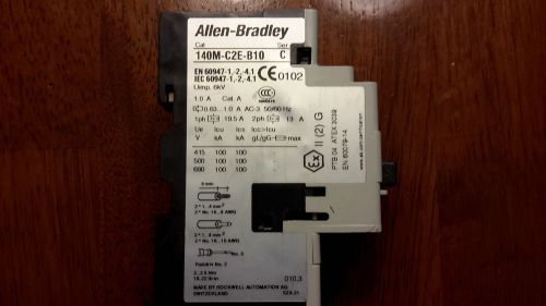 Allen Bradley motor starter/circuit breaker 140M-C2E-B10