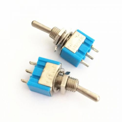 5Pcs MTS102 AC 125V 6A SPDT ON/ON 2 Position 3 Pins Mini Toggle Switch New