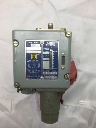 Square d 9012-adw5 pressuer switch, range 135-1000#, differential 70-150#, used for sale