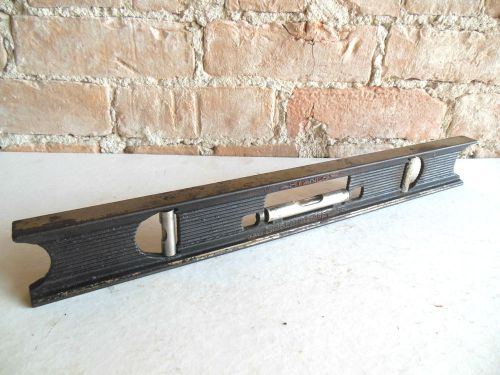 Vintage stanley no. 36 precision iron machinist 18&#034; bench level w/ double plumb for sale