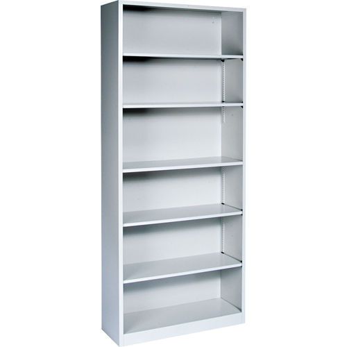 6-shelf bookcase 34-1/2&#034;w light gray c633103 home business office for sale