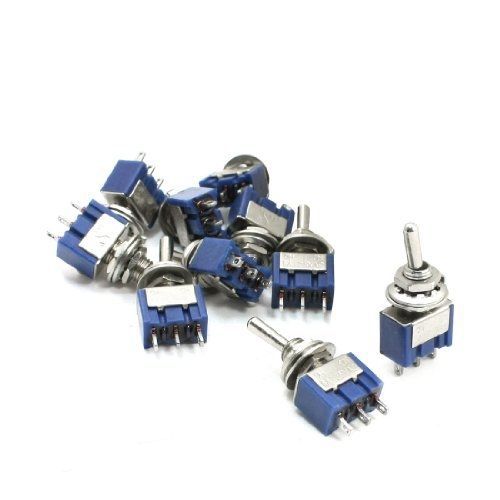 3-position spst latching mini toggle switch 6a 125vac 3a 250vac 10pcs for sale