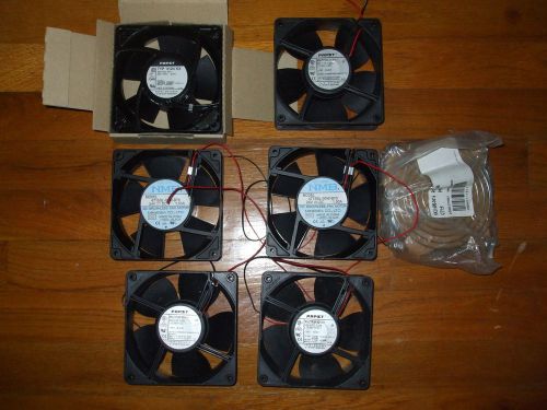 LOT OF 6 PAPST, NMB, 119 MM FANS WITH FINGER GUARD GRILLS