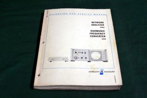 HP 8410A  OPERATING  AND SERVICE MANUAL