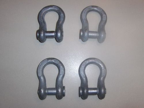 Lot of 4 3.25 ton rated (6500 lbs.) shackles