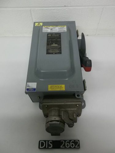 Grouse-Hinds 600 VAC 30 Amp Fused Disconnect w/ Interlocked Receptacle (DIS2662)